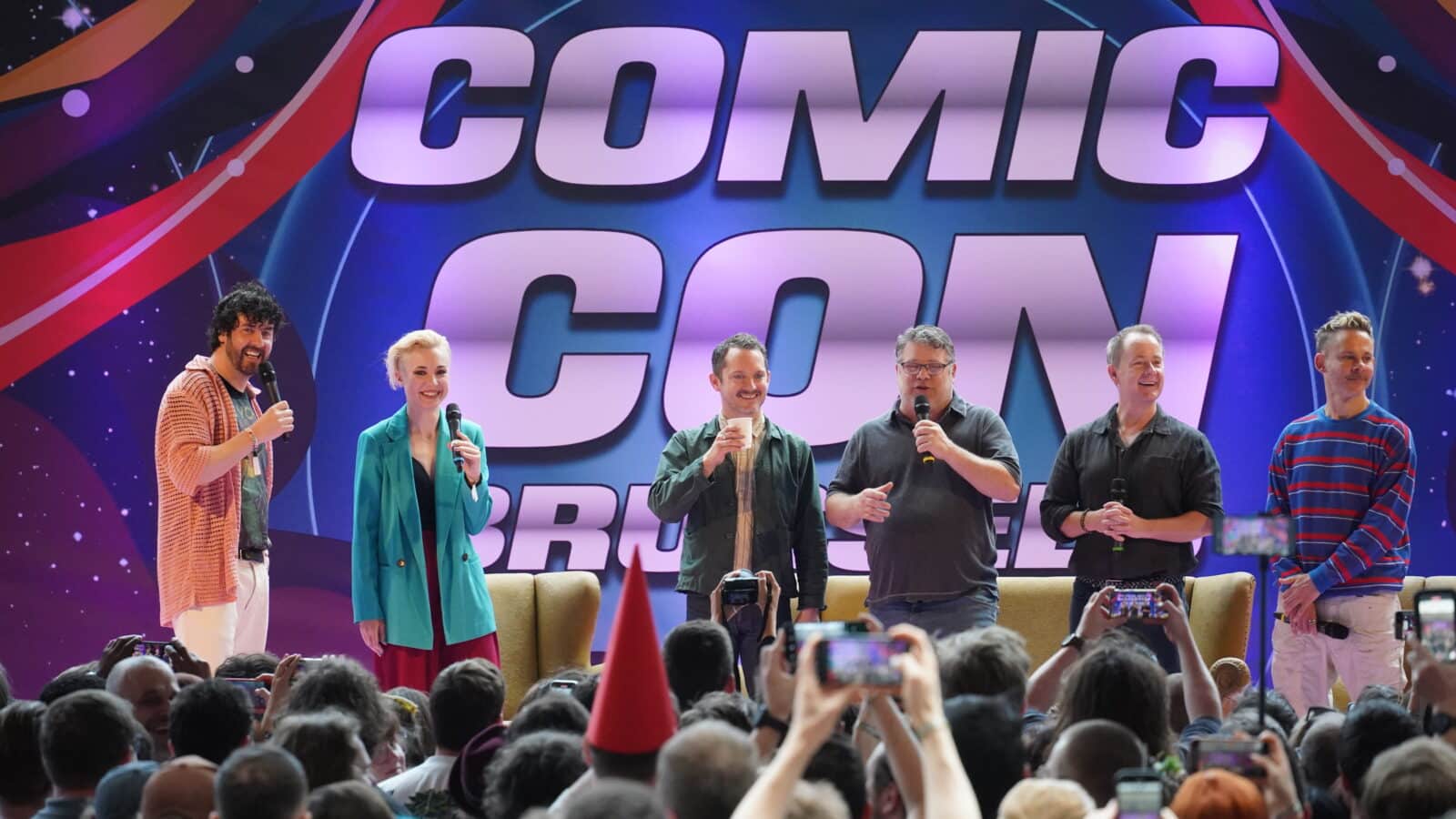 Elijah Wood, Dominic Monaghan, Sean Astin, and Billy Boyd at Brussels ComicCon 2024